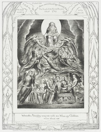 Saatana ilmestyy Jumalan eteen tekijältä William Blake