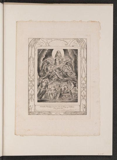Saatana Jumalan valtaistuimen edessä tekijältä William Blake