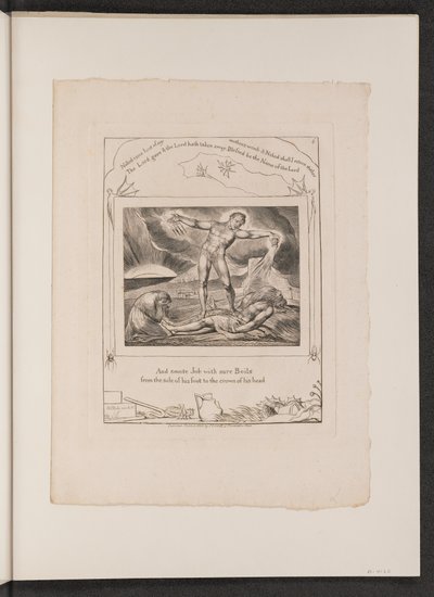 Saatana lyö työtä kiehuen, 1825. tekijältä William Blake