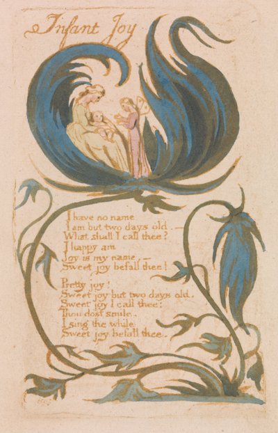 Viattomuuden lauluja, levy 14, %22Lapsuuden ilo%22 (Bentley 25). tekijältä William Blake