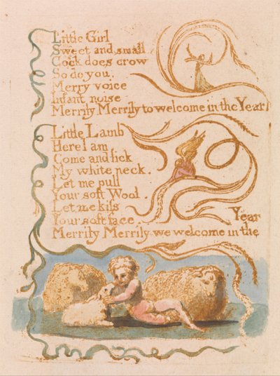 Viattomuuden lauluja, levy 26, kevät (Bentley 23) tekijältä William Blake