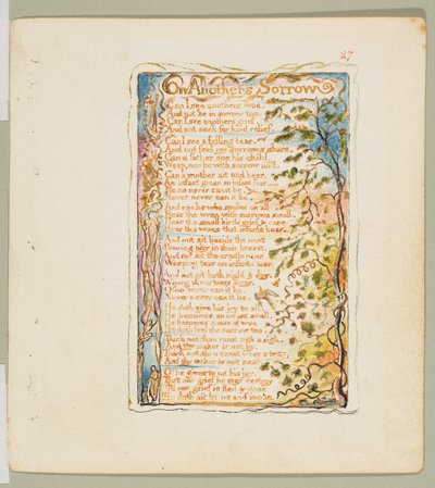 Songs of Innocence and of Experience: On Others Sorrow, n. 1825. tekijältä William Blake
