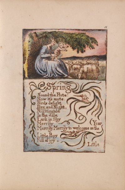 Songs of Innocence and of Experience, levy 11, kevät (Bentley 22) tekijältä William Blake