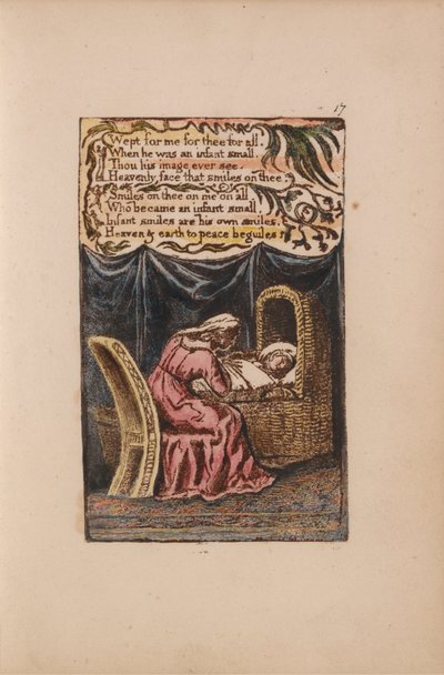Songs of Innocence and of Experience, Plate 17, A Cradle Song (Bentley 17) tekijältä William Blake