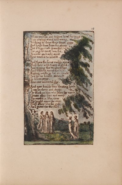 Viattomuuden ja kokemuksen lauluja, levy 19, yö (Bentley 21) tekijältä William Blake