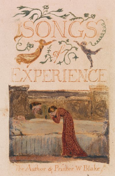 Songs of Innocence and of Experience, levy 33, Experience Title page (Bentley 29) tekijältä William Blake