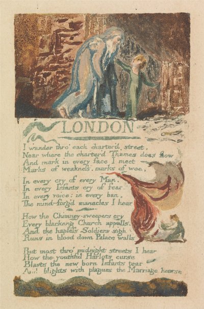 Viattomuuden ja kokemuksen lauluja, levy 39, Lontoo (Bentley 46). tekijältä William Blake