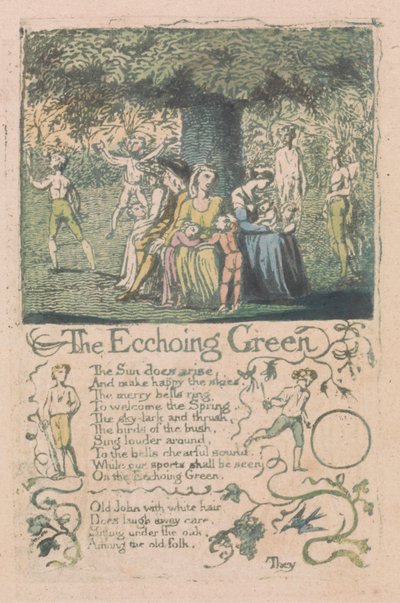 Songs of Innocence and of Experience, levy 8, "The Ecchoing Green" (Bentley 6) tekijältä William Blake