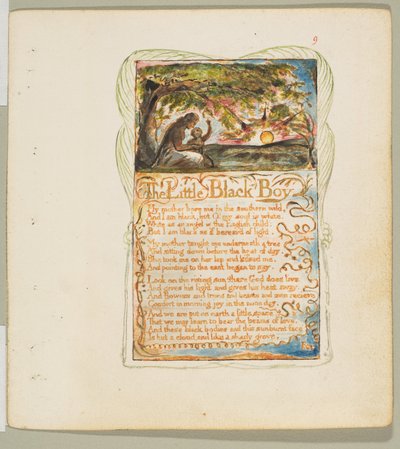 Songs of Innocence and of Experience: The Little Black Boy, ca. 1825. tekijältä William Blake