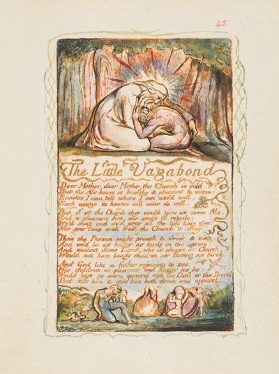 Songs of Innocence and of Experience: The Little Vagabond, ca. 1825. tekijältä William Blake