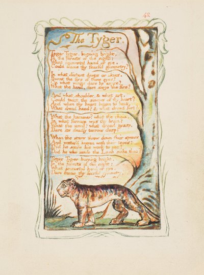 Songs of Innocence and of Experience: Tyger, n. 1825. tekijältä William Blake
