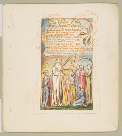 Songs of Innocence and of Experience: Voice of the Ancient Bard, ca. 1825. tekijältä William Blake