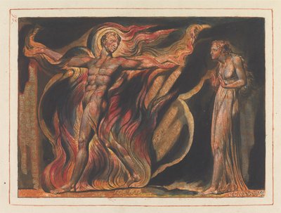 "Tällaisia näkyjä minulle on ilmestynyt..."; luku 2, frontispiisi (laatta 26) tekijältä William Blake