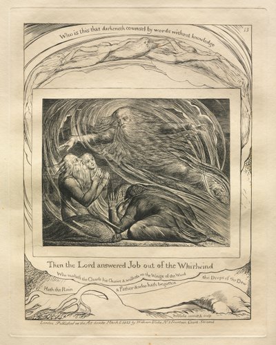Jobin kirja: Pl. 13, Silloin Herra vastasi Jobille pyörteestä tekijältä William Blake