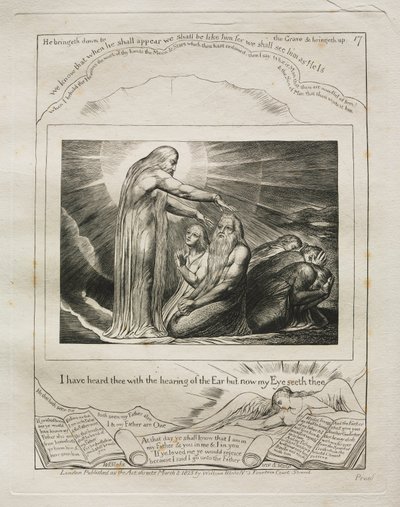 Jobin kirja: Pl. 17, Minä olen kuullut sinua korvan kuulolla, mutta nyt silmäni näkee sinut tekijältä William Blake