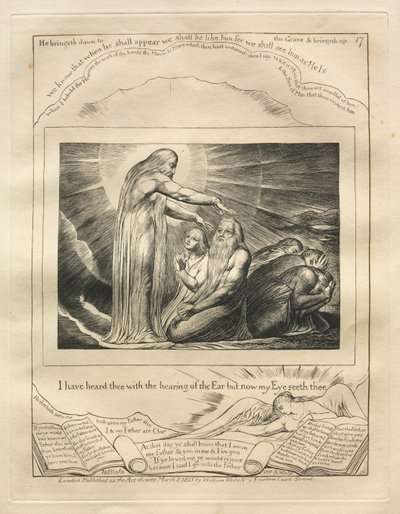 Jobin kirja: Pl. 17, Minä olen kuullut sinua korvan kuulolla, mutta nyt silmäni näkee sinut tekijältä William Blake