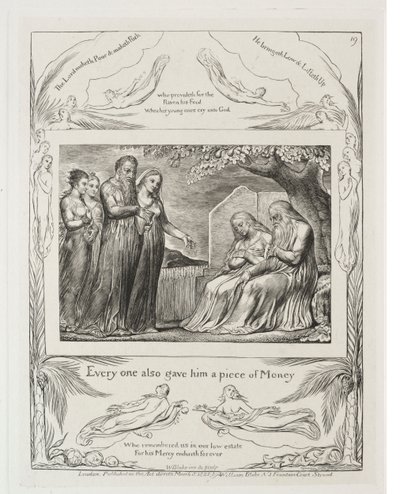 Jobin kirja: Pl. 19, Jokainen antoi hänelle myös palan rahaa tekijältä William Blake