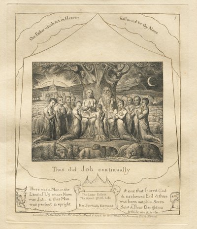 Jobin kirja: Pl. 1, Näin Job teki jatkuvasti tekijältä William Blake