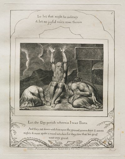 Jobin kirja: Pl. 8, hukkukoon se päivä, jona synnyin tekijältä William Blake