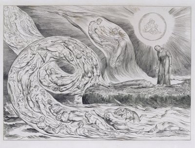 "Himoisten ympyrä", piirroksia Danten jumalallisesta komediasta tekijältä William Blake