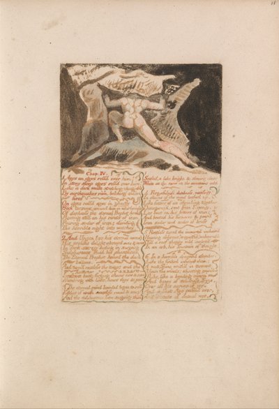 Urizenin ensimmäinen kirja, levy 13, luku IV tekijältä William Blake