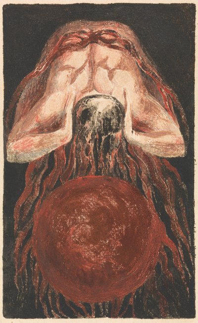 Urizenin ensimmäinen kirja, levy 16 (Bentley 17) tekijältä William Blake