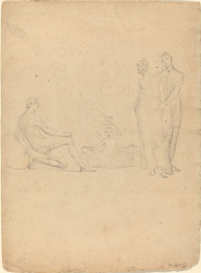 Herkules-lapsi kuristaa käärmeitä tekijältä William Blake