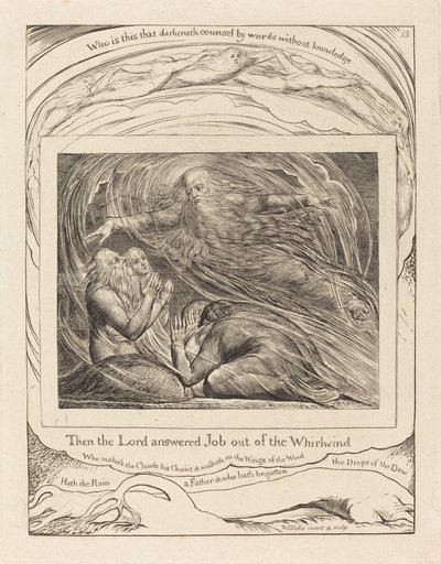 Herra vastaa Jobille pyörteestä tekijältä William Blake
