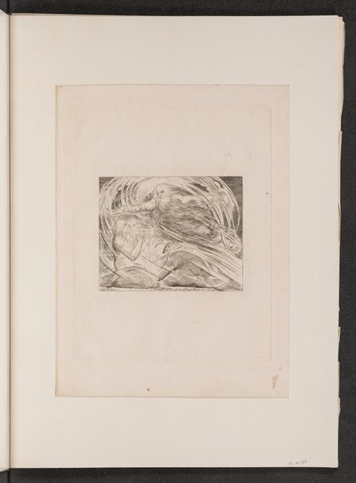 Herra vastaa Jobiin pyörteestä, 1825. tekijältä William Blake