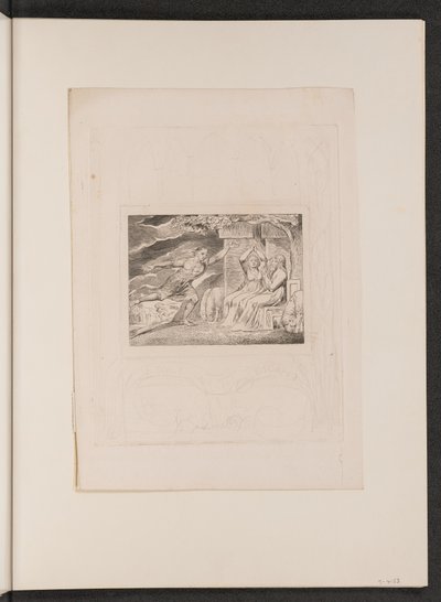 Sanansaattajat kertovat Jobille hänen onnettomuuksistaan tekijältä William Blake