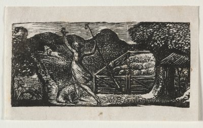 The Pastorals of Vergil, Eclogue I: Paimen ajaa pois suden, 1821. tekijältä William Blake