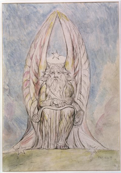 The Recording Angel, kuvitus Dante Alighierin jumalallisesta komediasta Canto 19 "Paratiso" tekijältä William Blake