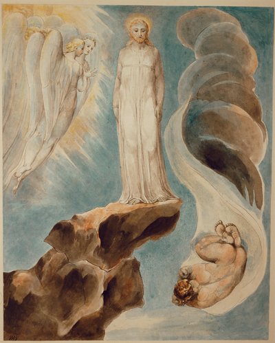 Kolmas kiusaus (akvarelli paperille) tekijältä William Blake