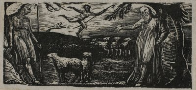 Thenot Remonstrates Colinetin kanssa, Lightfoot taustalla, The Pastorals of Vergil tekijältä William Blake