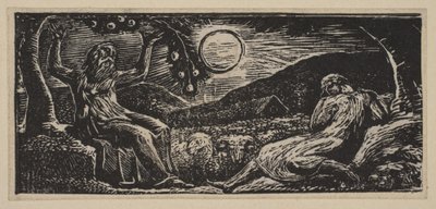 Thenot Under a Fruit Tree, Thorntons Pastorals of Vergil, 1821. tekijältä William Blake