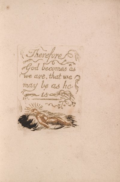 Luonnollista uskontoa ei ole, levy 9, siksi Jumala tulee. . . . (Bentley b12) tekijältä William Blake