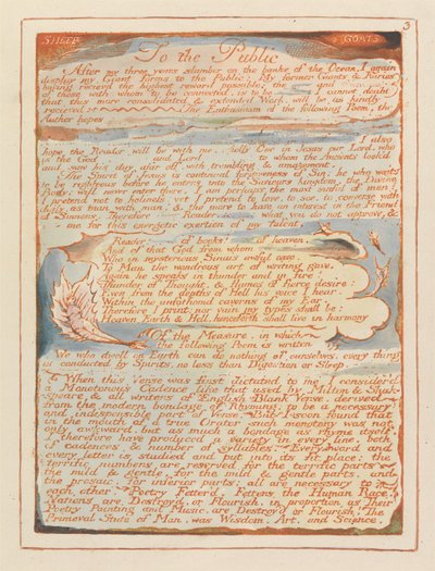 "Yleisölle...", levy 3 Jerusalemista tekijältä William Blake