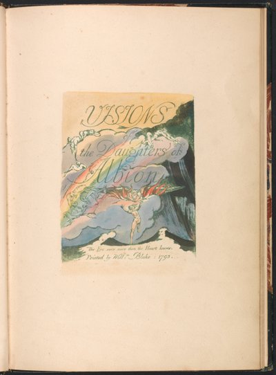Visions of the Daughters of Albion, Plate 2, Title page tekijältä William Blake