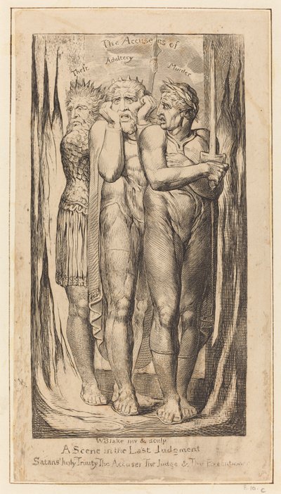Sota (varkauden, aviorikoksen, murhan syyttäjät) tekijältä William Blake