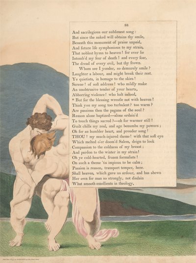 Youngin yön ajatuksia, Sivu 88, mutta siunaukselle taistella ei taivaan kanssa tekijältä William Blake