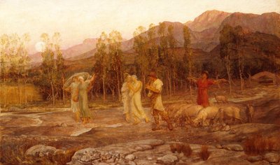 Pastoraali, Spartan laakson muisto (öljy kankaalle) tekijältä William Blake Richmond