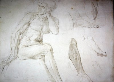 Miesten alastontutkimukset (kynä paperille) tekijältä William Blake Richmond