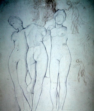 Kolme alastona (kynä paperille) tekijältä William Blake Richmond