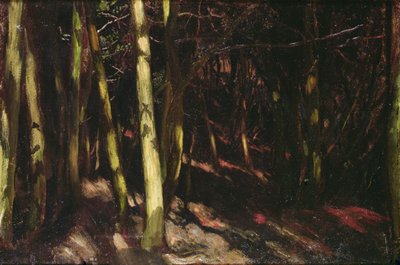 Puut, n. 1890 (öljy levylle) tekijältä William Blake Richmond