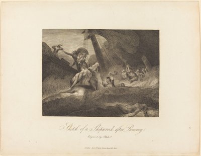 Luonnos haaksirikosta tekijältä William Blake after George Romney