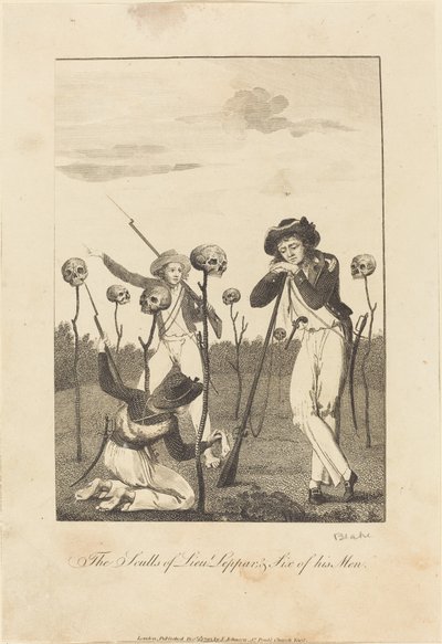 Luuts Lepparin ja hänen kuusi miehistään soiot tekijältä William Blake after John Gabriel Stedman