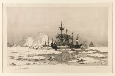 Tiivistelijät arktisella alueella, maalauksen jälkeen: Jäälauttojen joukossa, 1875 tekijältä William Bradford