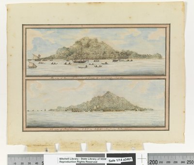 Opp. s. 276. `NE. Hummock Islandin puolella, Mindanoon Sn-päässä. elokuu 1791" ja "NE. Pulo Sanguyn puolella. S. 4 astetta Et S. 60 astetta länteen elokuu 1791
