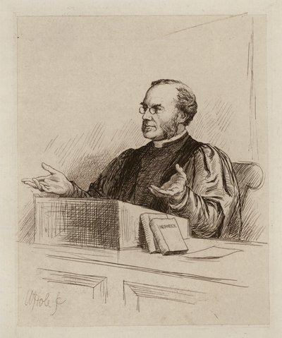 Malcolm Campbell Taylor, teologian ja kirkkohistorian professori (kaiverrus). tekijältä William Brassey (after) Hole