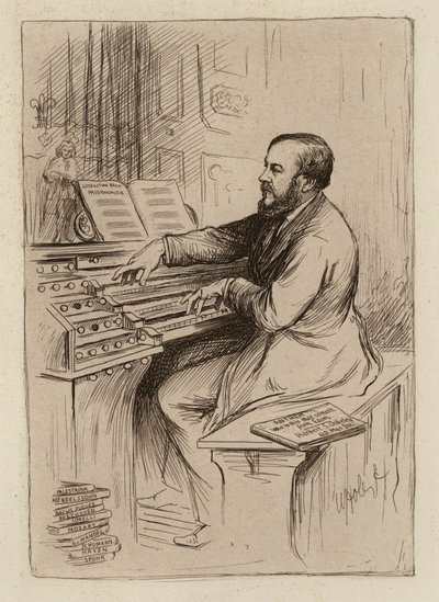 Sir Herbert Oakeley, musiikin professori (kaiverrus) tekijältä William Brassey (after) Hole